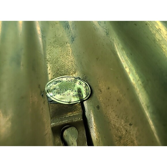 Solid Brass Mid-Century Asian Fan With Phoenix Wall Decor Vintage, Set Of Three - Picture 9 of 10